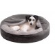 FurHaven 24 Inch Round Small Doughnut Dog Bed Plush Velvet Waves Hooded Calming Cuddler, Washable - Dark Grey, Small FurHaven 24 Inch Round Small Doughnut Dog Bed Plush Velvet Waves Hooded Calming Cuddler, Washable - Dark Grey, Small