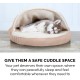 FurHaven 24 Inch Round Small Doughnut Dog Bed Plush Velvet Waves Hooded Calming Cuddler, Washable - Dark Grey, Small FurHaven 24 Inch Round Small Doughnut Dog Bed Plush Velvet Waves Hooded Calming Cuddler, Washable - Dark Grey, Small