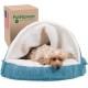 FurHaven 24 Inch Round Small Doughnut Dog Bed Plush Velvet Waves Hooded Calming Cuddler, Washable - Dark Grey, Small FurHaven 24 Inch Round Small Doughnut Dog Bed Plush Velvet Waves Hooded Calming Cuddler, Washable - Dark Grey, Small