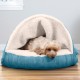 FurHaven 24 Inch Round Small Doughnut Dog Bed Plush Velvet Waves Hooded Calming Cuddler, Washable - Dark Grey, Small FurHaven 24 Inch Round Small Doughnut Dog Bed Plush Velvet Waves Hooded Calming Cuddler, Washable - Dark Grey, Small