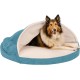 FurHaven 24 Inch Round Small Doughnut Dog Bed Plush Velvet Waves Hooded Calming Cuddler, Washable - Dark Grey, Small FurHaven 24 Inch Round Small Doughnut Dog Bed Plush Velvet Waves Hooded Calming Cuddler, Washable - Dark Grey, Small