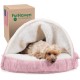 FurHaven 24 Inch Round Small Doughnut Dog Bed Plush Velvet Waves Hooded Calming Cuddler, Washable - Dark Grey, Small FurHaven 24 Inch Round Small Doughnut Dog Bed Plush Velvet Waves Hooded Calming Cuddler, Washable - Dark Grey, Small