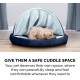FurHaven 24 Inch Round Small Doughnut Dog Bed Plush Velvet Waves Hooded Calming Cuddler, Washable - Dark Grey, Small FurHaven 24 Inch Round Small Doughnut Dog Bed Plush Velvet Waves Hooded Calming Cuddler, Washable - Dark Grey, Small