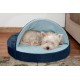 FurHaven 24 Inch Round Small Doughnut Dog Bed Plush Velvet Waves Hooded Calming Cuddler, Washable - Dark Grey, Small FurHaven 24 Inch Round Small Doughnut Dog Bed Plush Velvet Waves Hooded Calming Cuddler, Washable - Dark Grey, Small