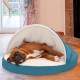 FurHaven 24 Inch Round Small Doughnut Dog Bed Plush Velvet Waves Hooded Calming Cuddler, Washable - Dark Grey, Small FurHaven 24 Inch Round Small Doughnut Dog Bed Plush Velvet Waves Hooded Calming Cuddler, Washable - Dark Grey, Small