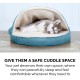 FurHaven 24 Inch Round Small Doughnut Dog Bed Plush Velvet Waves Hooded Calming Cuddler, Washable - Dark Grey, Small FurHaven 24 Inch Round Small Doughnut Dog Bed Plush Velvet Waves Hooded Calming Cuddler, Washable - Dark Grey, Small