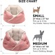 FurHaven 24 Inch Round Small Doughnut Dog Bed Plush Velvet Waves Hooded Calming Cuddler, Washable - Dark Grey, Small FurHaven 24 Inch Round Small Doughnut Dog Bed Plush Velvet Waves Hooded Calming Cuddler, Washable - Dark Grey, Small