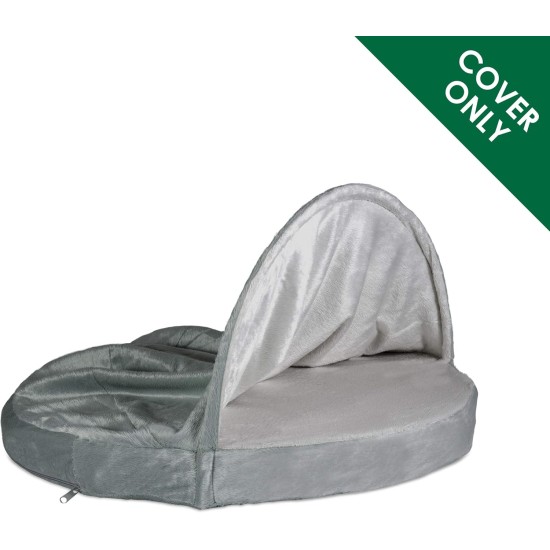 FurHaven 24 Inch Round Small Doughnut Dog Bed Plush Velvet Waves Hooded Calming Cuddler, Washable - Dark Grey, Small FurHaven 24 Inch Round Small Doughnut Dog Bed Plush Velvet Waves Hooded Calming Cuddler, Washable - Dark Grey, Small