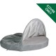FurHaven 24 Inch Round Small Doughnut Dog Bed Plush Velvet Waves Hooded Calming Cuddler, Washable - Dark Grey, Small FurHaven 24 Inch Round Small Doughnut Dog Bed Plush Velvet Waves Hooded Calming Cuddler, Washable - Dark Grey, Small