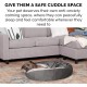 FurHaven 24 Inch Round Small Doughnut Dog Bed Plush Velvet Waves Hooded Calming Cuddler, Washable - Dark Grey, Small FurHaven 24 Inch Round Small Doughnut Dog Bed Plush Velvet Waves Hooded Calming Cuddler, Washable - Dark Grey, Small