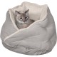 FurHaven 24 Inch Round Small Doughnut Dog Bed Plush Velvet Waves Hooded Calming Cuddler, Washable - Dark Grey, Small FurHaven 24 Inch Round Small Doughnut Dog Bed Plush Velvet Waves Hooded Calming Cuddler, Washable - Dark Grey, Small
