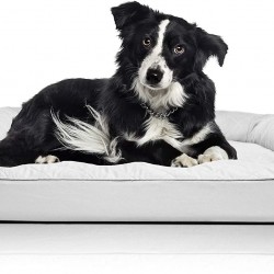 FurHaven Pet Quilted Orthopedic Sofa Bed, Large, Silver Gray FurHaven Pet Quilted Orthopedic Sofa Bed, Large, Silver Gray