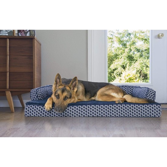 FurHaven Pet Quilted Orthopedic Sofa Bed, Large, Silver Gray FurHaven Pet Quilted Orthopedic Sofa Bed, Large, Silver Gray