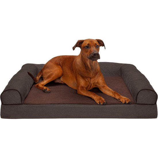 FurHaven Pet Quilted Orthopedic Sofa Bed, Large, Silver Gray FurHaven Pet Quilted Orthopedic Sofa Bed, Large, Silver Gray