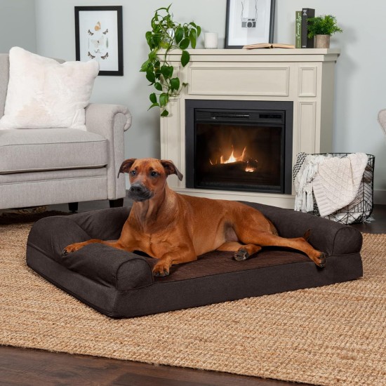 FurHaven Pet Quilted Orthopedic Sofa Bed, Large, Silver Gray FurHaven Pet Quilted Orthopedic Sofa Bed, Large, Silver Gray