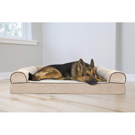 FurHaven Pet Quilted Orthopedic Sofa Bed, Large, Silver Gray FurHaven Pet Quilted Orthopedic Sofa Bed, Large, Silver Gray