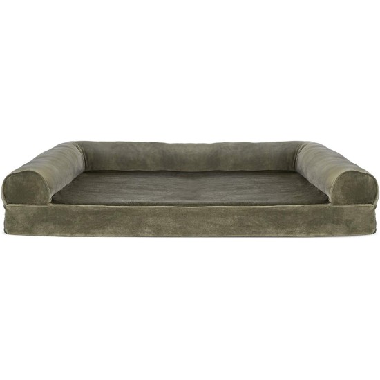 FurHaven Pet Quilted Orthopedic Sofa Bed, Large, Silver Gray FurHaven Pet Quilted Orthopedic Sofa Bed, Large, Silver Gray