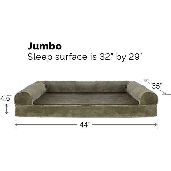 FurHaven Pet Quilted Orthopedic Sofa Bed, Large, Silver Gray FurHaven Pet Quilted Orthopedic Sofa Bed, Large, Silver Gray