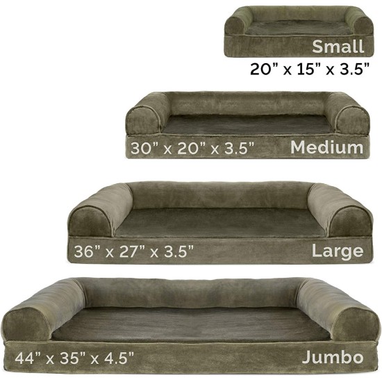 FurHaven Pet Quilted Orthopedic Sofa Bed, Large, Silver Gray FurHaven Pet Quilted Orthopedic Sofa Bed, Large, Silver Gray