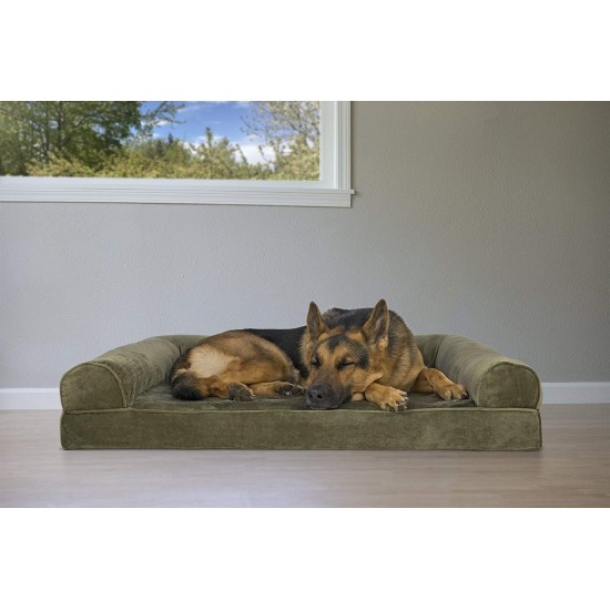 FurHaven Pet Quilted Orthopedic Sofa Bed, Large, Silver Gray FurHaven Pet Quilted Orthopedic Sofa Bed, Large, Silver Gray