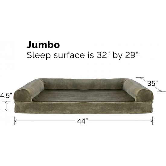 FurHaven Pet Quilted Orthopedic Sofa Bed, Large, Silver Gray FurHaven Pet Quilted Orthopedic Sofa Bed, Large, Silver Gray