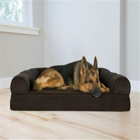 FurHaven Pet Quilted Orthopedic Sofa Bed, Large, Silver Gray FurHaven Pet Quilted Orthopedic Sofa Bed, Large, Silver Gray
