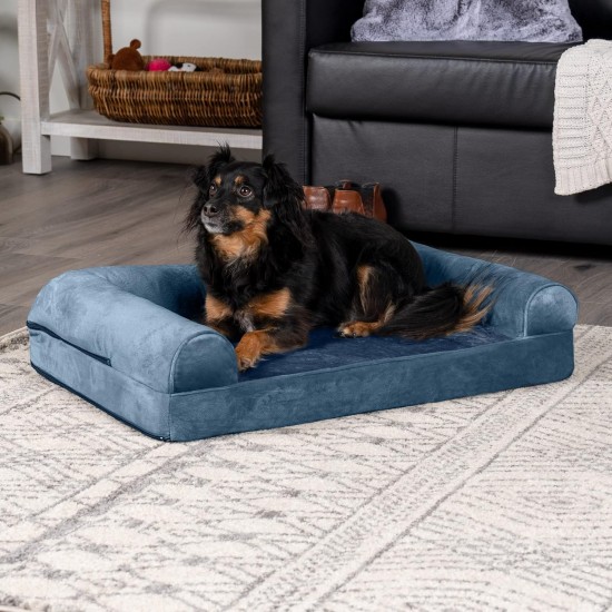 FurHaven Pet Quilted Orthopedic Sofa Bed, Large, Silver Gray FurHaven Pet Quilted Orthopedic Sofa Bed, Large, Silver Gray