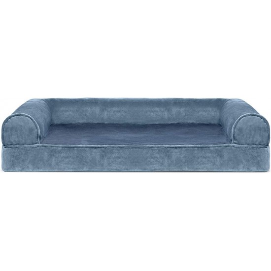 FurHaven Pet Quilted Orthopedic Sofa Bed, Large, Silver Gray FurHaven Pet Quilted Orthopedic Sofa Bed, Large, Silver Gray