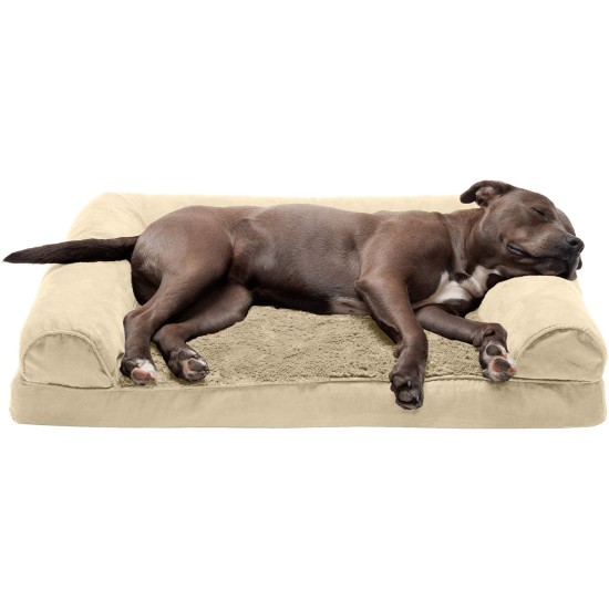FurHaven Pet Quilted Orthopedic Sofa Bed, Large, Silver Gray FurHaven Pet Quilted Orthopedic Sofa Bed, Large, Silver Gray