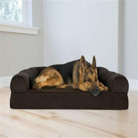 FurHaven Pet Quilted Orthopedic Sofa Bed, Large, Silver Gray FurHaven Pet Quilted Orthopedic Sofa Bed, Large, Silver Gray