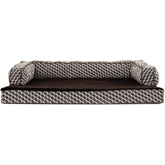 FurHaven Pet Quilted Orthopedic Sofa Bed, Large, Silver Gray FurHaven Pet Quilted Orthopedic Sofa Bed, Large, Silver Gray