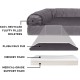 FurHaven Pet Quilted Orthopedic Sofa Bed, Large, Silver Gray FurHaven Pet Quilted Orthopedic Sofa Bed, Large, Silver Gray