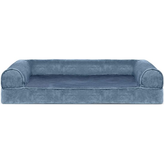 FurHaven Pet Quilted Orthopedic Sofa Bed, Large, Silver Gray FurHaven Pet Quilted Orthopedic Sofa Bed, Large, Silver Gray