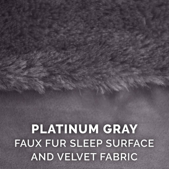 FurHaven Pet Quilted Orthopedic Sofa Bed, Large, Silver Gray FurHaven Pet Quilted Orthopedic Sofa Bed, Large, Silver Gray