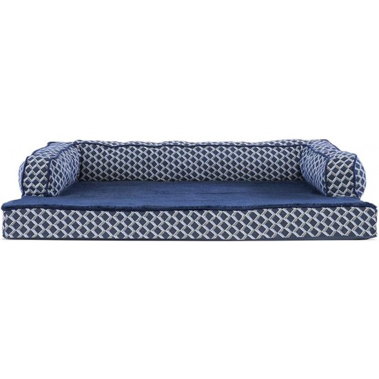 FurHaven Pet Quilted Orthopedic Sofa Bed, Large, Silver Gray FurHaven Pet Quilted Orthopedic Sofa Bed, Large, Silver Gray
