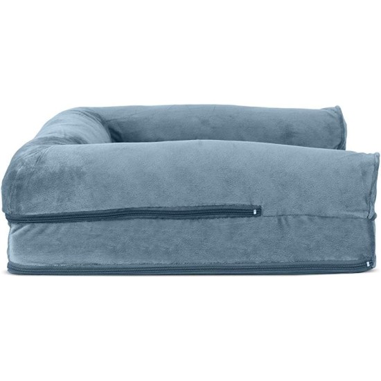 FurHaven Pet Quilted Orthopedic Sofa Bed, Large, Silver Gray FurHaven Pet Quilted Orthopedic Sofa Bed, Large, Silver Gray