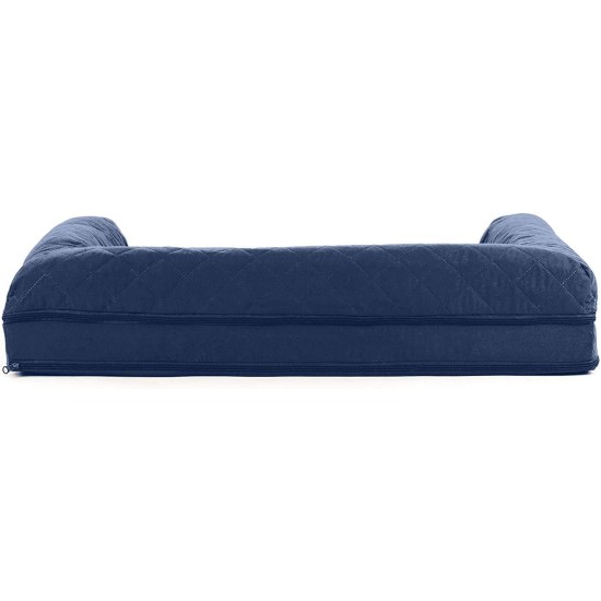 FurHaven Pet Quilted Orthopedic Sofa Bed, Large, Silver Gray FurHaven Pet Quilted Orthopedic Sofa Bed, Large, Silver Gray