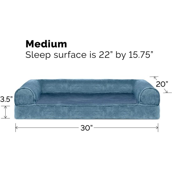 FurHaven Pet Quilted Orthopedic Sofa Bed, Large, Silver Gray FurHaven Pet Quilted Orthopedic Sofa Bed, Large, Silver Gray