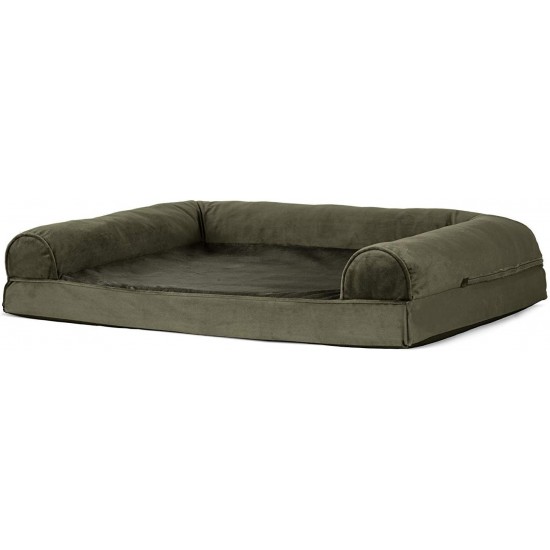 FurHaven Pet Quilted Orthopedic Sofa Bed, Large, Silver Gray FurHaven Pet Quilted Orthopedic Sofa Bed, Large, Silver Gray