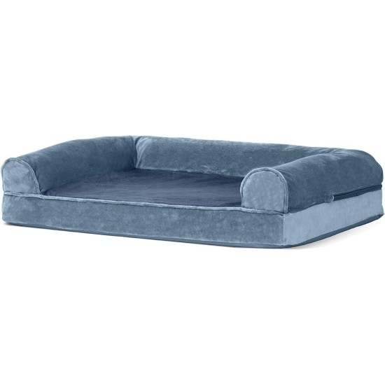 FurHaven Pet Quilted Orthopedic Sofa Bed, Large, Silver Gray FurHaven Pet Quilted Orthopedic Sofa Bed, Large, Silver Gray