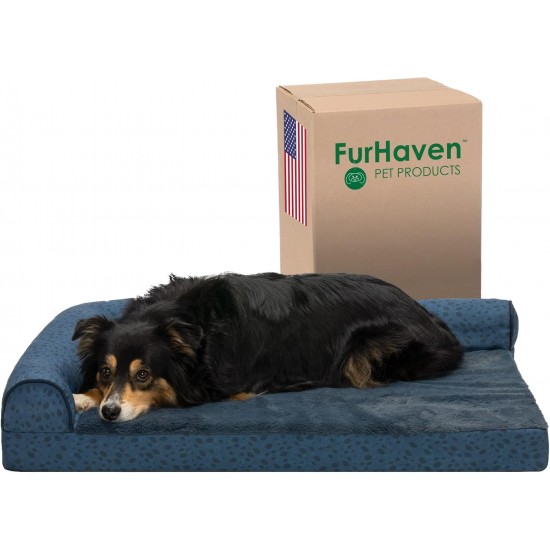 FurHaven Pet Quilted Orthopedic Sofa Bed, Large, Silver Gray FurHaven Pet Quilted Orthopedic Sofa Bed, Large, Silver Gray