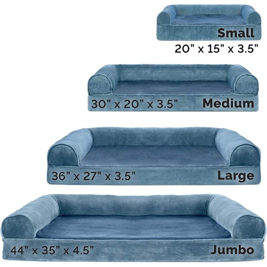 FurHaven Pet Quilted Orthopedic Sofa Bed, Large, Silver Gray FurHaven Pet Quilted Orthopedic Sofa Bed, Large, Silver Gray