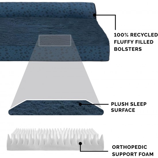 FurHaven Pet Quilted Orthopedic Sofa Bed, Large, Silver Gray FurHaven Pet Quilted Orthopedic Sofa Bed, Large, Silver Gray
