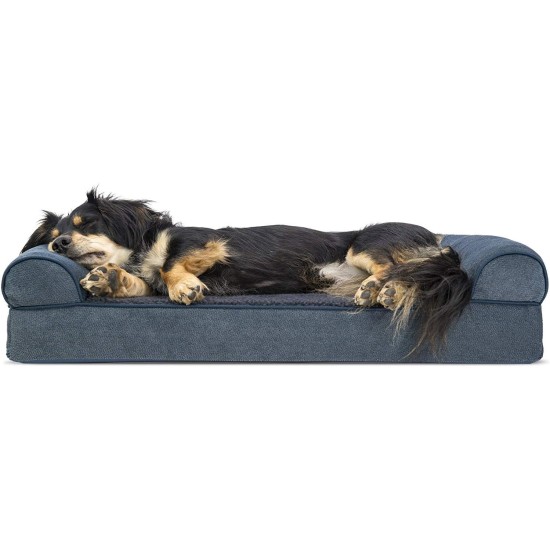 FurHaven Pet Quilted Orthopedic Sofa Bed, Large, Silver Gray FurHaven Pet Quilted Orthopedic Sofa Bed, Large, Silver Gray