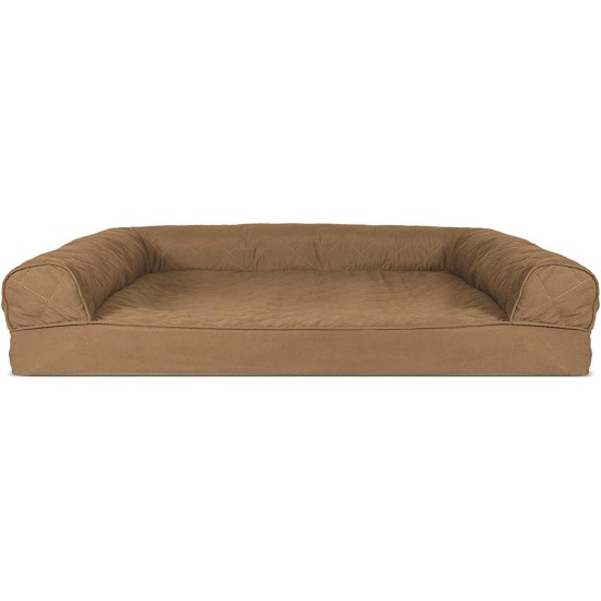 FurHaven Pet Quilted Orthopedic Sofa Bed, Large, Silver Gray FurHaven Pet Quilted Orthopedic Sofa Bed, Large, Silver Gray