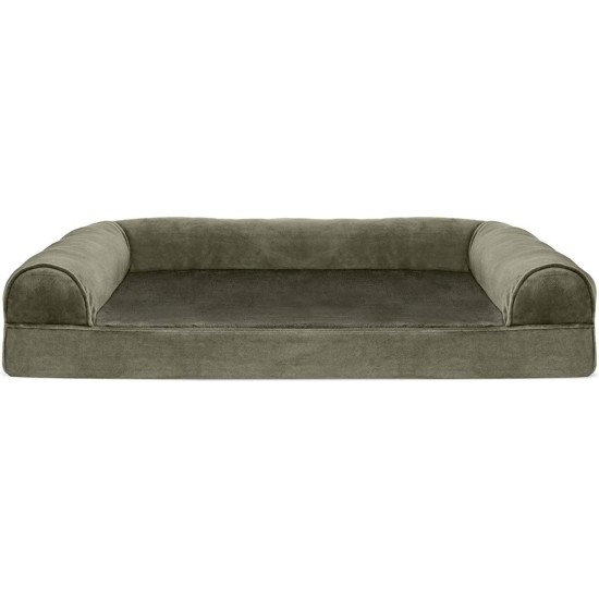 FurHaven Pet Quilted Orthopedic Sofa Bed, Large, Silver Gray FurHaven Pet Quilted Orthopedic Sofa Bed, Large, Silver Gray