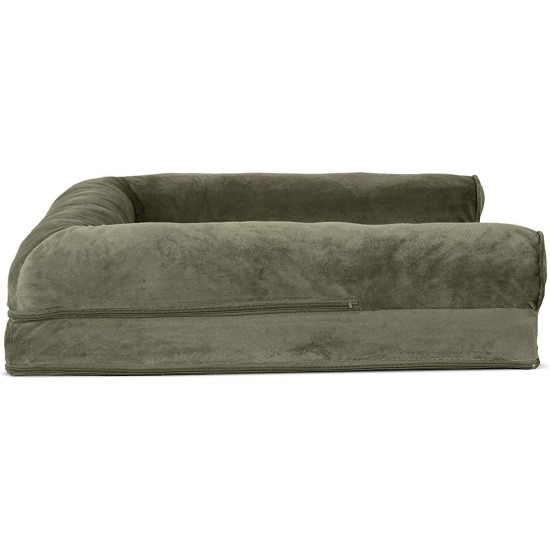 FurHaven Pet Quilted Orthopedic Sofa Bed, Large, Silver Gray FurHaven Pet Quilted Orthopedic Sofa Bed, Large, Silver Gray