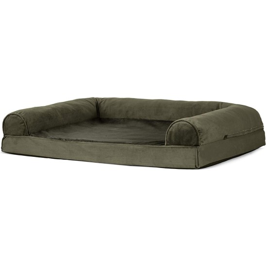 FurHaven Pet Quilted Orthopedic Sofa Bed, Large, Silver Gray FurHaven Pet Quilted Orthopedic Sofa Bed, Large, Silver Gray