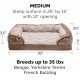 FurHaven Pet Quilted Orthopedic Sofa Bed, Large, Silver Gray FurHaven Pet Quilted Orthopedic Sofa Bed, Large, Silver Gray