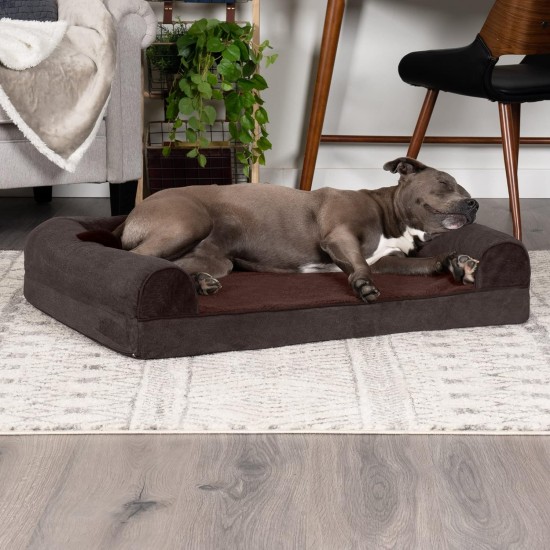 FurHaven Pet Quilted Orthopedic Sofa Bed, Large, Silver Gray FurHaven Pet Quilted Orthopedic Sofa Bed, Large, Silver Gray